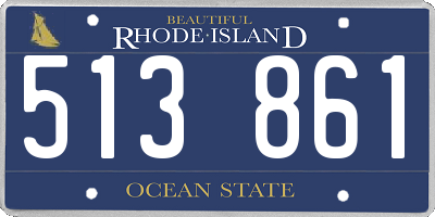 RI license plate 513861