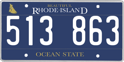 RI license plate 513863