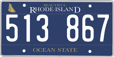 RI license plate 513867