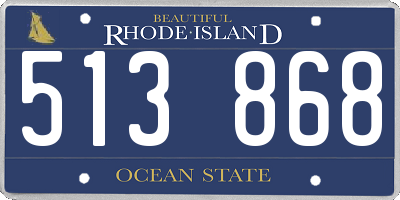 RI license plate 513868