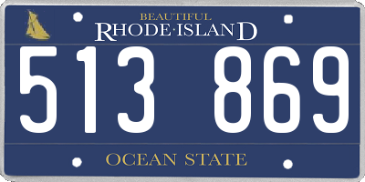 RI license plate 513869