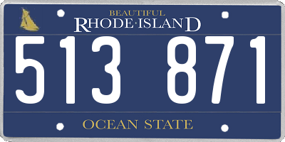 RI license plate 513871
