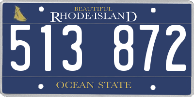 RI license plate 513872