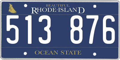 RI license plate 513876