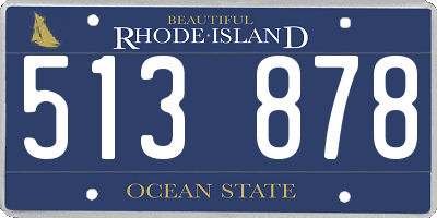 RI license plate 513878