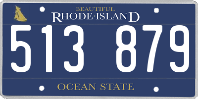 RI license plate 513879