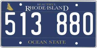RI license plate 513880