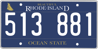 RI license plate 513881