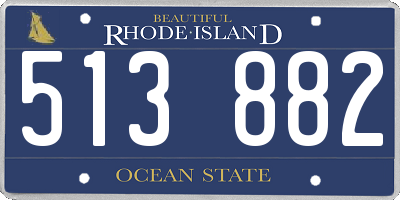 RI license plate 513882
