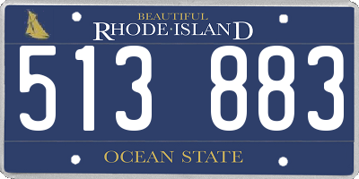RI license plate 513883