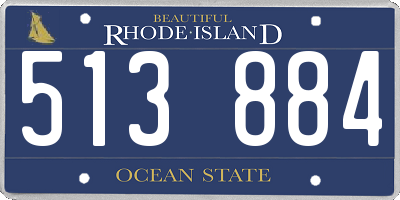 RI license plate 513884