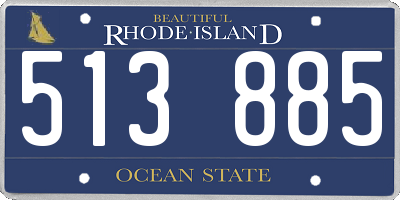 RI license plate 513885