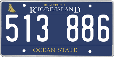 RI license plate 513886