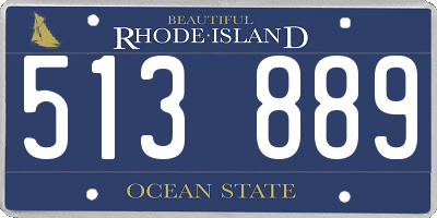 RI license plate 513889