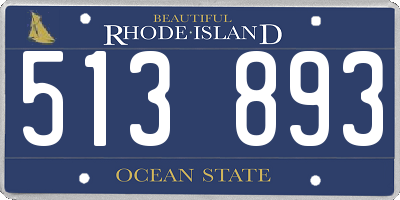 RI license plate 513893