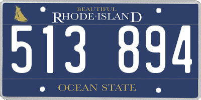 RI license plate 513894