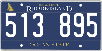 RI license plate 513895