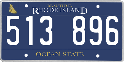 RI license plate 513896