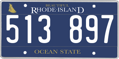 RI license plate 513897