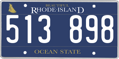 RI license plate 513898