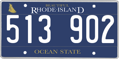 RI license plate 513902