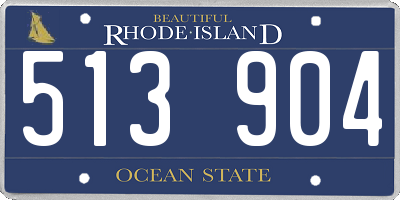 RI license plate 513904