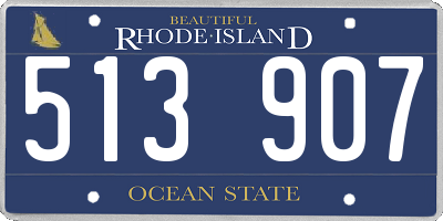 RI license plate 513907