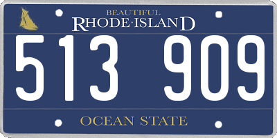 RI license plate 513909