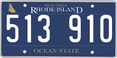 RI license plate 513910