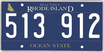 RI license plate 513912