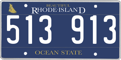 RI license plate 513913