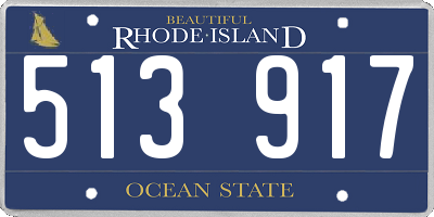RI license plate 513917