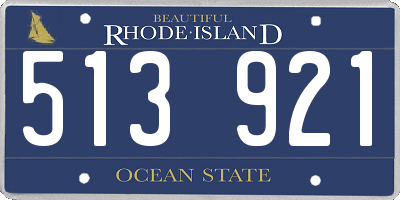 RI license plate 513921