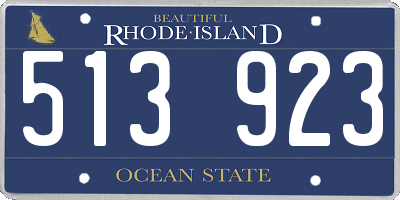 RI license plate 513923