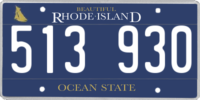 RI license plate 513930