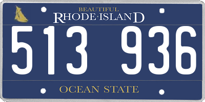 RI license plate 513936