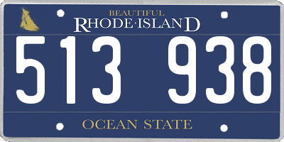 RI license plate 513938