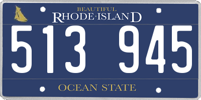 RI license plate 513945