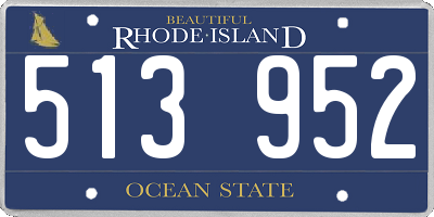 RI license plate 513952