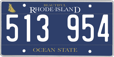 RI license plate 513954