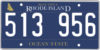 RI license plate 513956