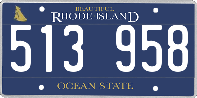 RI license plate 513958