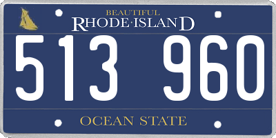 RI license plate 513960