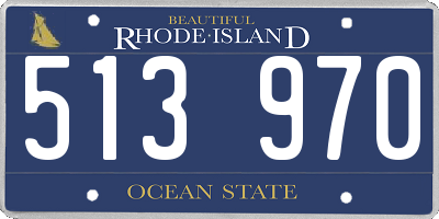 RI license plate 513970