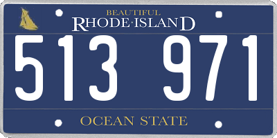 RI license plate 513971