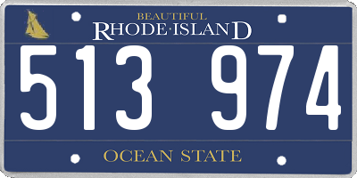 RI license plate 513974