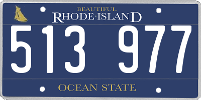 RI license plate 513977