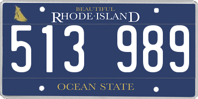 RI license plate 513989
