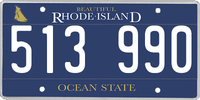 RI license plate 513990