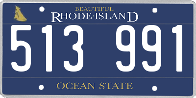 RI license plate 513991